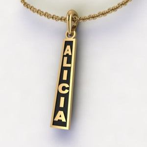 Tapered Name Pendant