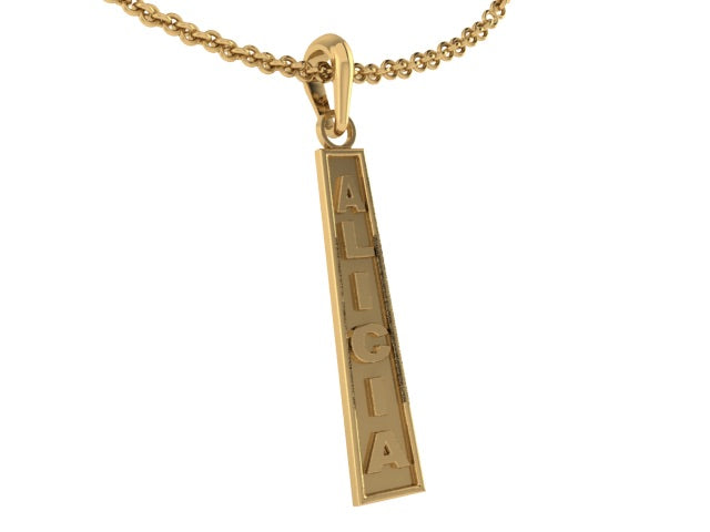 Tapered Name Pendant